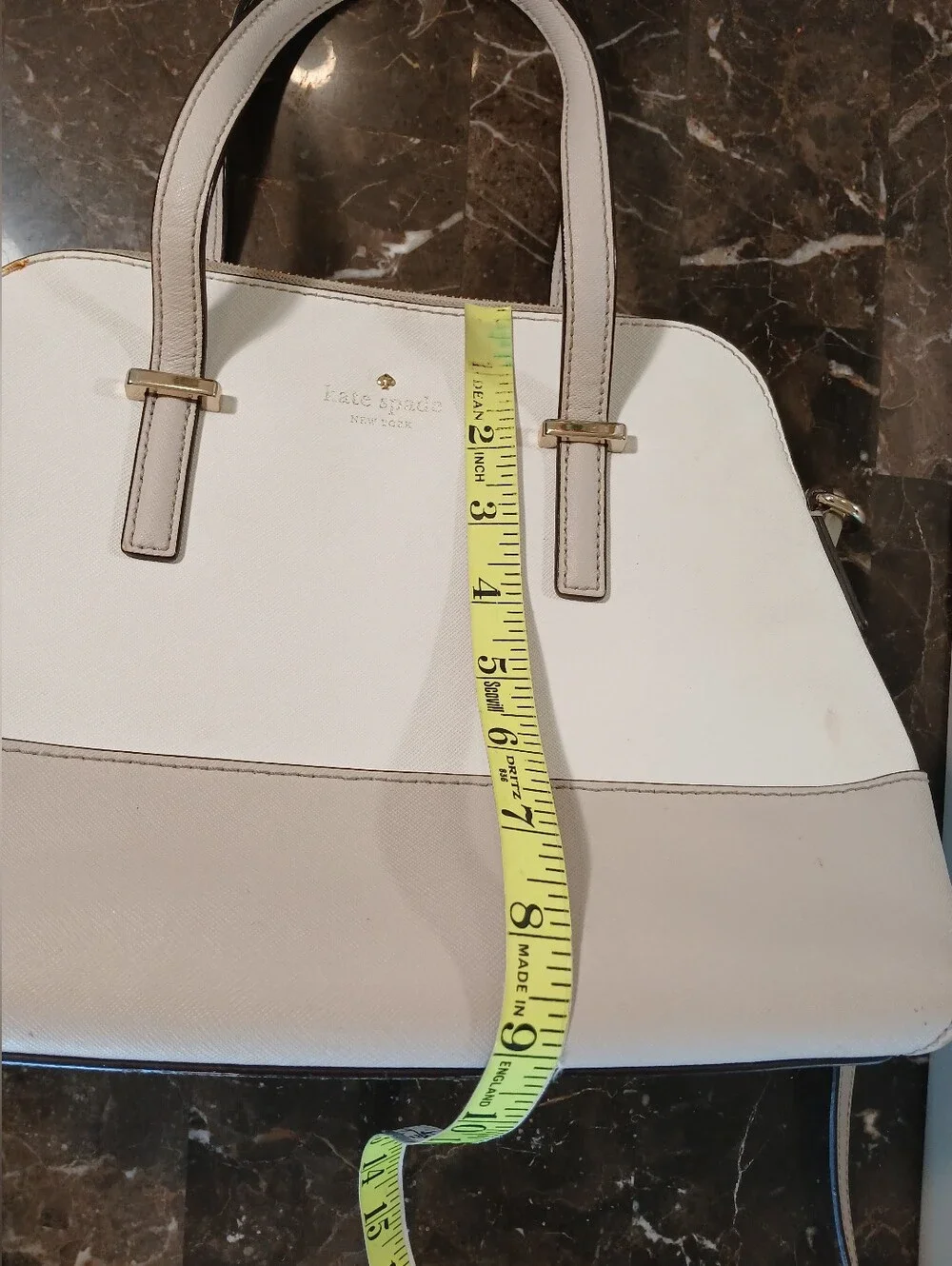 Kate Spade Cream Saffiano Leather Dome Satchel